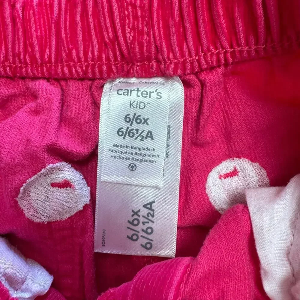 2 Items for $6 Girls Carters Hot Pink Cordaroy Skirt Size 6